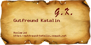 Gutfreund Katalin névjegykártya